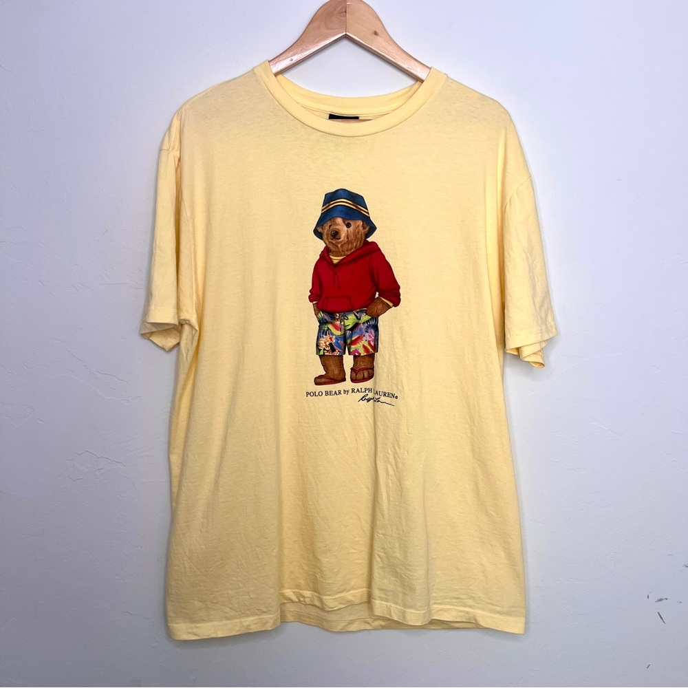 Vintage Polo Bear T-Shirt Polo Ralph Lauren Summer Beach Bear Coastal